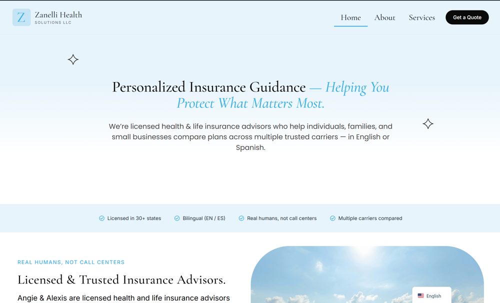Zanelli Health Solutions website